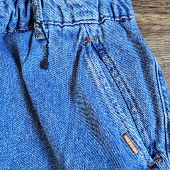 Zara High-Waisted Paperbag Jeans Wide Leg Denim NWOT Woman's Size 10 - Picture 4 of 10